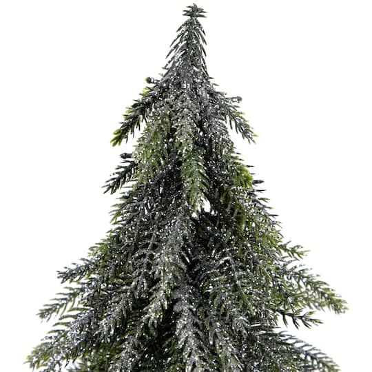 Northlight 9.5" Unlit Mini Silvery Pine Downswept Artificial Christmas Tree Set 7 Northlight 9.5" Unlit Mini Silvery Pine Downswept Artificial Christmas Tree Set - Image 5