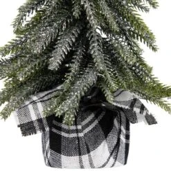 Northlight 9.5" Unlit Mini Silvery Pine Downswept Artificial Christmas Tree Set 13 Northlight 9.5" Unlit Mini Silvery Pine Downswept Artificial Christmas Tree Set -Northlight D810556S 5