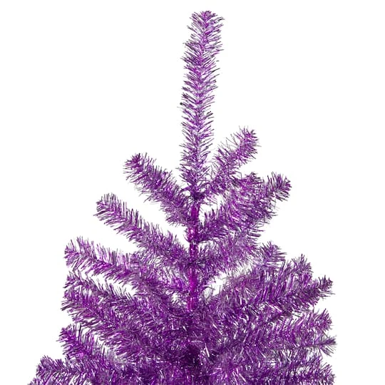 Northlight 3ft. Unlit Metallic Purple Tinsel Artificial Christmas Tree 7 Northlight 3ft. Unlit Metallic Purple Tinsel Artificial Christmas Tree - Image 5