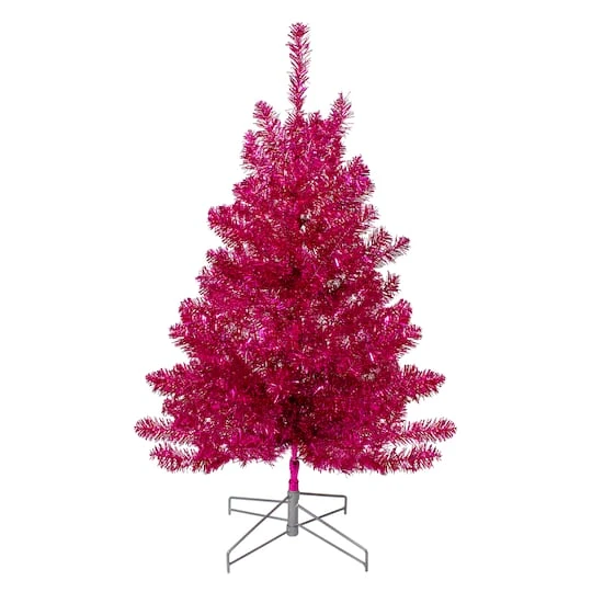 Northlight 3ft. Unlit Metallic Pink Tinsel Artificial Christmas Tree 4 Northlight 3ft. Unlit Metallic Pink Tinsel Artificial Christmas Tree - Image 2