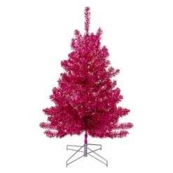 Northlight 3ft. Unlit Metallic Pink Tinsel Artificial Christmas Tree