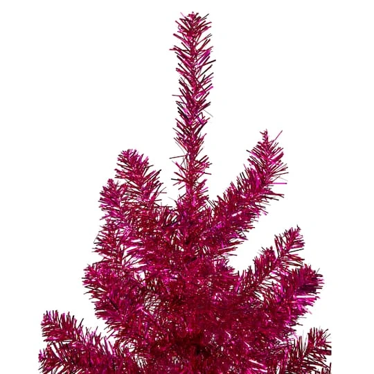Northlight 3ft. Unlit Metallic Pink Tinsel Artificial Christmas Tree 7 Northlight 3ft. Unlit Metallic Pink Tinsel Artificial Christmas Tree - Image 5
