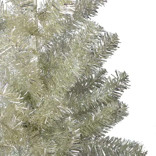 Northlight 3ft. Unlit Metallic Platinum Tinsel Artificial Christmas Tree 6 Northlight 3ft. Unlit Metallic Platinum Tinsel Artificial Christmas Tree - Image 4