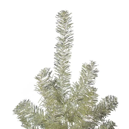 Northlight 3ft. Unlit Metallic Platinum Tinsel Artificial Christmas Tree 7 Northlight 3ft. Unlit Metallic Platinum Tinsel Artificial Christmas Tree - Image 5