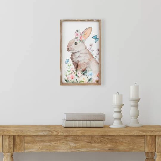 Northlight Easter Bunny With Flowers Framed Wall Décor 5 Northlight Easter Bunny With Flowers Framed Wall Décor - Image 3