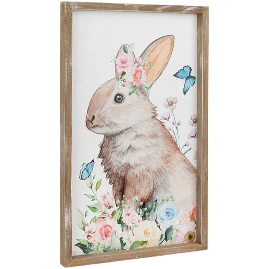 Northlight Easter Bunny With Flowers Framed Wall Décor 6 Northlight Easter Bunny With Flowers Framed Wall Décor - Image 4