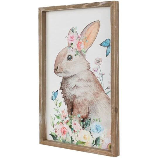 Northlight Easter Bunny With Flowers Framed Wall Décor 7 Northlight Easter Bunny With Flowers Framed Wall Décor - Image 5