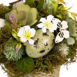 Northlight 7" Wooden Mixed Floral & Easter Egg Artificial Arrangement -Northlight D827019S 4