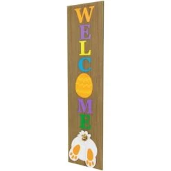 Northlight 3.25ft. Welcome Wooden Easter Bunny Porch Board Sign 13 Northlight 3.25ft. Welcome Wooden Easter Bunny Porch Board Sign -Northlight D827021S 4