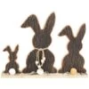Northlight 15.75" Rabbit Trio Wooden Tree Bark Easter Decoration -Northlight D827026S 1