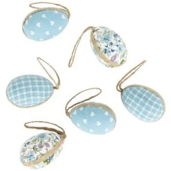 Northlight 2" Blue Easter Egg Ornament Décor, 6ct. 13 Northlight 2" Blue Easter Egg Ornament Décor, 6ct. -Northlight D827032S 5