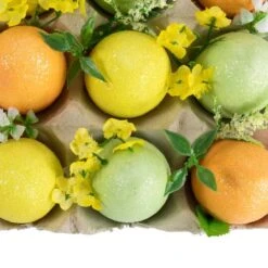 Northlight 6.25" Glittered Easter Eggs With Carton Decoration 14 Northlight 6.25" Glittered Easter Eggs With Carton Decoration -Northlight D827036S 5