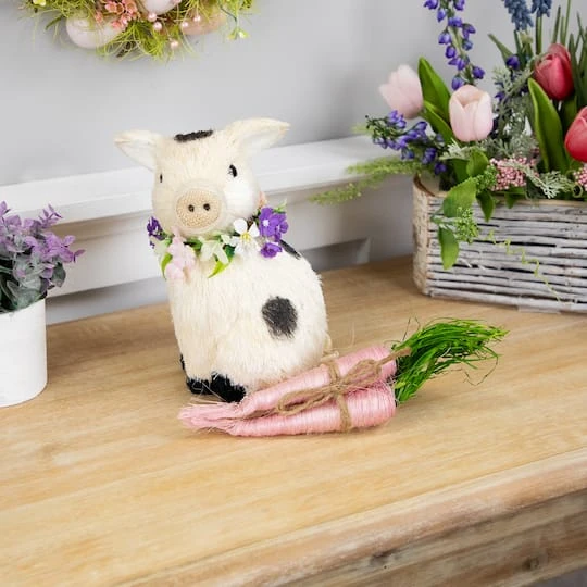 Northlight 9" Pink Straw Carrot Easter Decorations Set 5 Northlight 9" Pink Straw Carrot Easter Decorations Set - Image 3