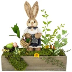 Northlight 17.25" Boxed Garden Arrangement With Bunny Easter Decoration
