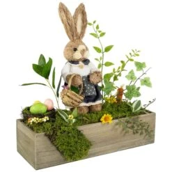 Northlight 17.25" Boxed Garden Arrangement With Bunny Easter Decoration -Northlight D827045S 5