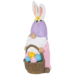 Northlight 11.5" Easter Bunny Gnome With Egg Basket Figurine -Northlight D827047S 3