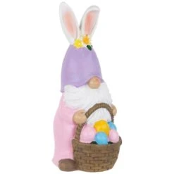 Northlight 11.5" Easter Bunny Gnome With Egg Basket Figurine -Northlight D827047S 4