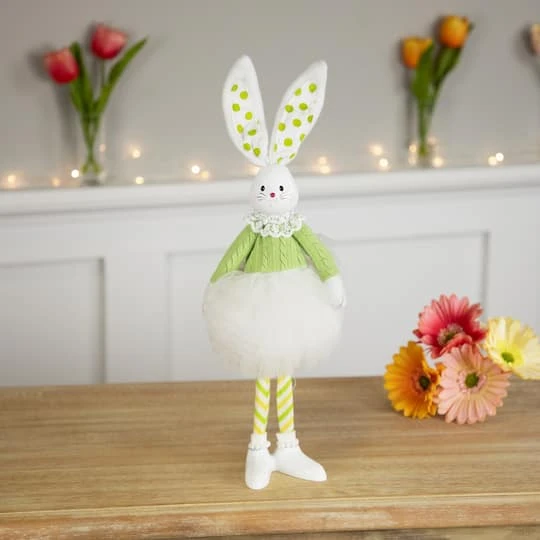 Northlight 15" Green Ballerina Bunny Standing Easter Figure 5 Northlight 15" Green Ballerina Bunny Standing Easter Figure - Image 3