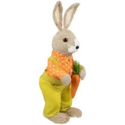 Northlight 16" Orange & Green Standing Boy Rabbit With Carrot Easter Figure 13 Northlight 16" Orange & Green Standing Boy Rabbit With Carrot Easter Figure -Northlight D827067S 4