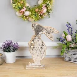 Northlight 12" Rustic Wooden Rabbit Silhouette Easter Accent 11 Northlight 12" Rustic Wooden Rabbit Silhouette Easter Accent -Northlight D827084S 2
