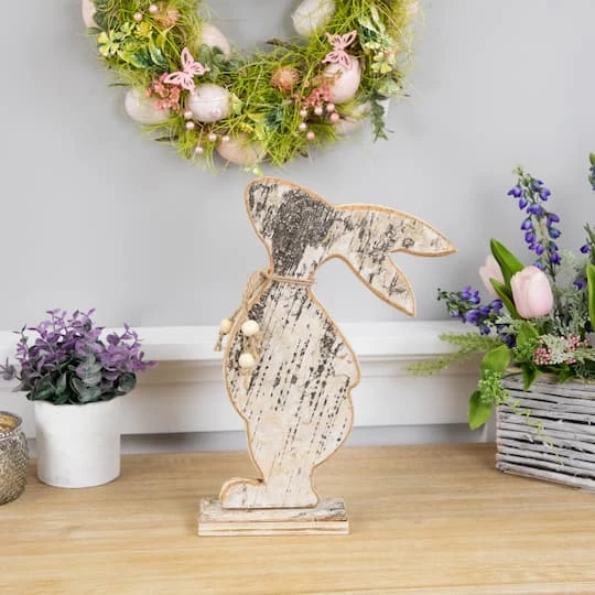 Northlight 12" Rustic Wooden Rabbit Silhouette Easter Accent 5 Northlight 12" Rustic Wooden Rabbit Silhouette Easter Accent - Image 3