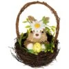 Northlight 7" Easter Rabbit With Twig Basket Accent -Northlight D827085S 1