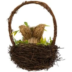 Northlight 7" Easter Rabbit With Twig Basket Accent -Northlight D827085S 6