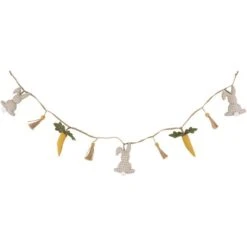 Northlight 3.5ft. Plush Easter Rabbit & Carrot Twine Garland -Northlight D827095S 1