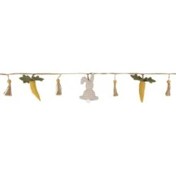 Northlight 3.5ft. Plush Easter Rabbit & Carrot Twine Garland -Northlight D827095S 3