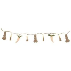 Northlight 4ft. Beige & White Carrot & Plush Easter Bunny Garland -Northlight D827096S 5