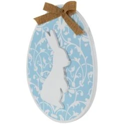 Northlight 9.5" Easter Egg Bunny Wall Décor With Burlap Bow -Northlight D827097S 4