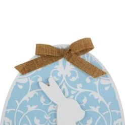 Northlight 9.5" Easter Egg Bunny Wall Décor With Burlap Bow -Northlight D827097S 6