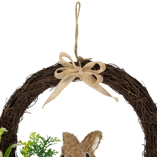 Northlight 12" Floral Grapevine Spring Easter Wreath With Rabbit 6 Northlight 12" Floral Grapevine Spring Easter Wreath With Rabbit - Image 4