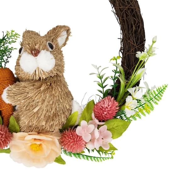 Northlight 12" Floral Grapevine Spring Easter Wreath With Rabbit 7 Northlight 12" Floral Grapevine Spring Easter Wreath With Rabbit - Image 5