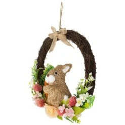 Northlight 12" Floral Grapevine Spring Easter Wreath With Rabbit 14 Northlight 12" Floral Grapevine Spring Easter Wreath With Rabbit -Northlight D827102S 5