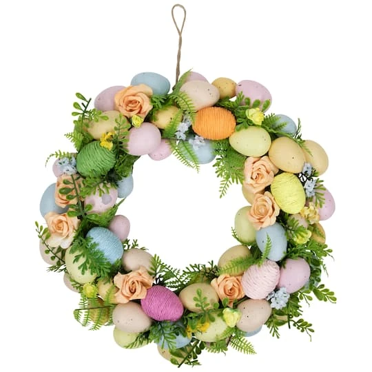 Northlight 15" Artificial Floral Easter Egg Spring Wreath 3 Northlight 15" Artificial Floral Easter Egg Spring Wreath