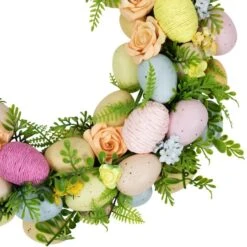 Northlight 15" Artificial Floral Easter Egg Spring Wreath 12 Northlight 15" Artificial Floral Easter Egg Spring Wreath -Northlight D827103S 3