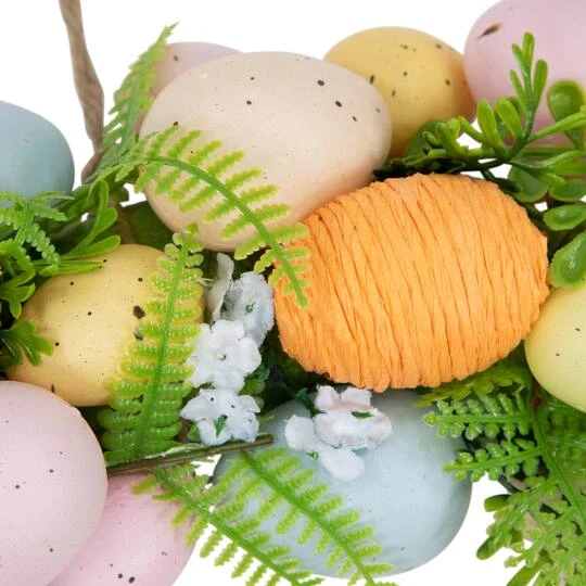 Northlight 15" Artificial Floral Easter Egg Spring Wreath 8 Northlight 15" Artificial Floral Easter Egg Spring Wreath - Image 6