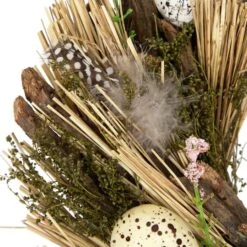 Northlight 14" Speckled Eggs & Feathers Artificial Easter Wreath 12 Northlight 14" Speckled Eggs & Feathers Artificial Easter Wreath -Northlight D827105S 4