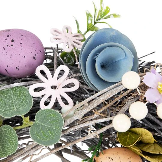 Northlight 13" Speckled Eggs & Flowers Easter Wreath 9 Northlight 13" Speckled Eggs & Flowers Easter Wreath - Image 7