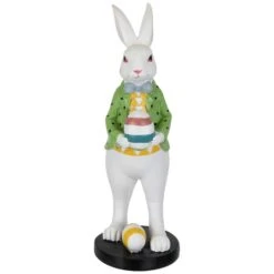 Northlight 11.5" Rabbit Holding Easter Egg Outdoor Garden Statue -Northlight D827117S 4