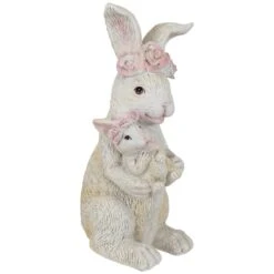 Northlight 9.25" Mother & Baby Bunny Outdoor Garden Easter Statue 13 Northlight 9.25" Mother & Baby Bunny Outdoor Garden Easter Statue -Northlight D827121S 4