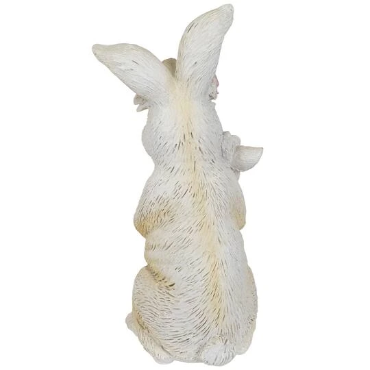 Northlight 9.25" Mother & Baby Bunny Outdoor Garden Easter Statue 8 Northlight 9.25" Mother & Baby Bunny Outdoor Garden Easter Statue - Image 6