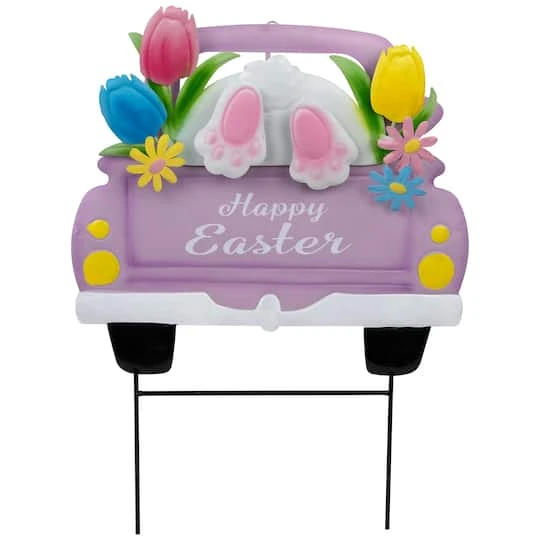 Northlight 14" Back Seat Bunny Happy Easter Outdoor Garden Stake 3 Northlight 14" Back Seat Bunny Happy Easter Outdoor Garden Stake
