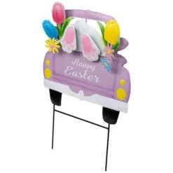 Northlight 14" Back Seat Bunny Happy Easter Outdoor Garden Stake 12 Northlight 14" Back Seat Bunny Happy Easter Outdoor Garden Stake -Northlight D827122S 3