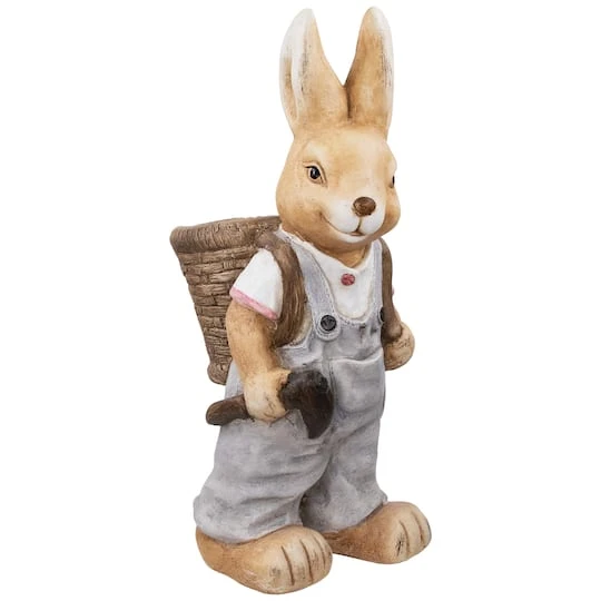 Northlight 19.25" Boy Rabbit Outdoor Easter Garden Planter 4 Northlight 19.25" Boy Rabbit Outdoor Easter Garden Planter - Image 2