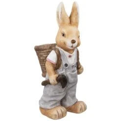 Northlight 19.25" Boy Rabbit Outdoor Easter Garden Planter