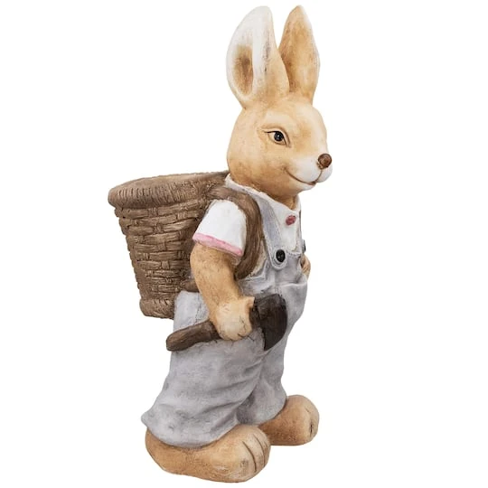 Northlight 19.25" Boy Rabbit Outdoor Easter Garden Planter 7 Northlight 19.25" Boy Rabbit Outdoor Easter Garden Planter - Image 5