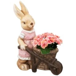 Northlight 18.75" Girl Rabbit Outdoor Easter Garden Planter 12 Northlight 18.75" Girl Rabbit Outdoor Easter Garden Planter -Northlight D827126S 2
