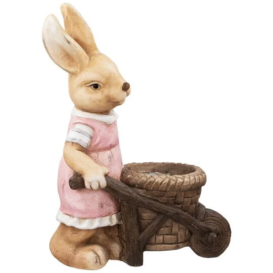 Northlight 18.75" Girl Rabbit Outdoor Easter Garden Planter 8 Northlight 18.75" Girl Rabbit Outdoor Easter Garden Planter - Image 6